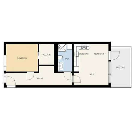 Modern 1 Bedroom In *